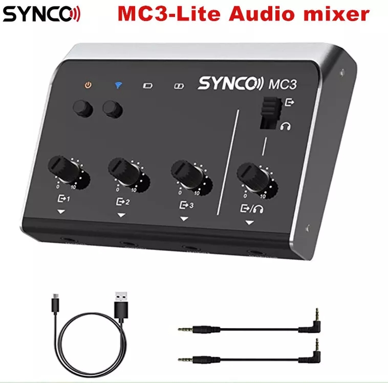 Audio And Music Mixer - Synco MC3 Lite Audio Mixer 4-kanaals