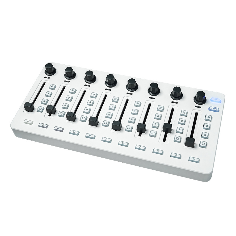 Audio And Music Mixer - MIDI-controllermixer, 8 encoders, softwarebesturing, audio-interface, DJ-apparatuur,