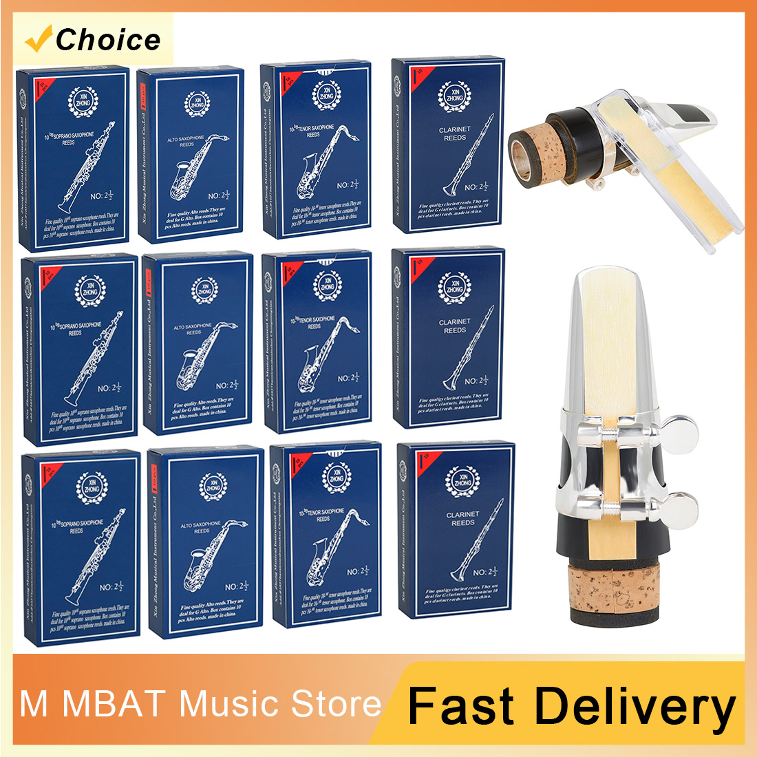 Clarinet Care Kit - 10/20Set 2.5 Sopraan/Alt/Tenor/Clarinet B Platte Saxofoon