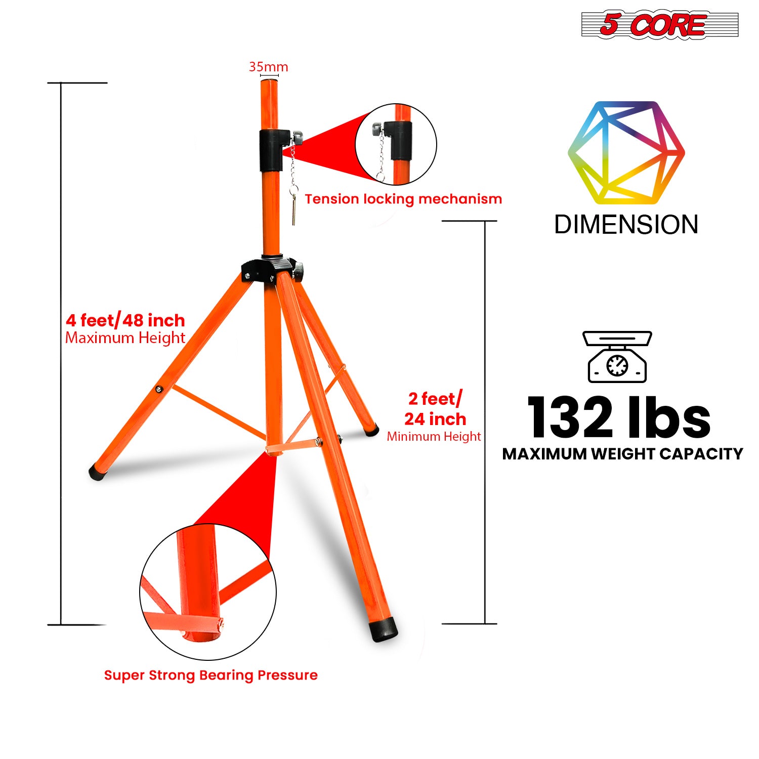 5 Core Speaker Stand Tripod Fl - Speaker Stand Tripod recensie en prijs