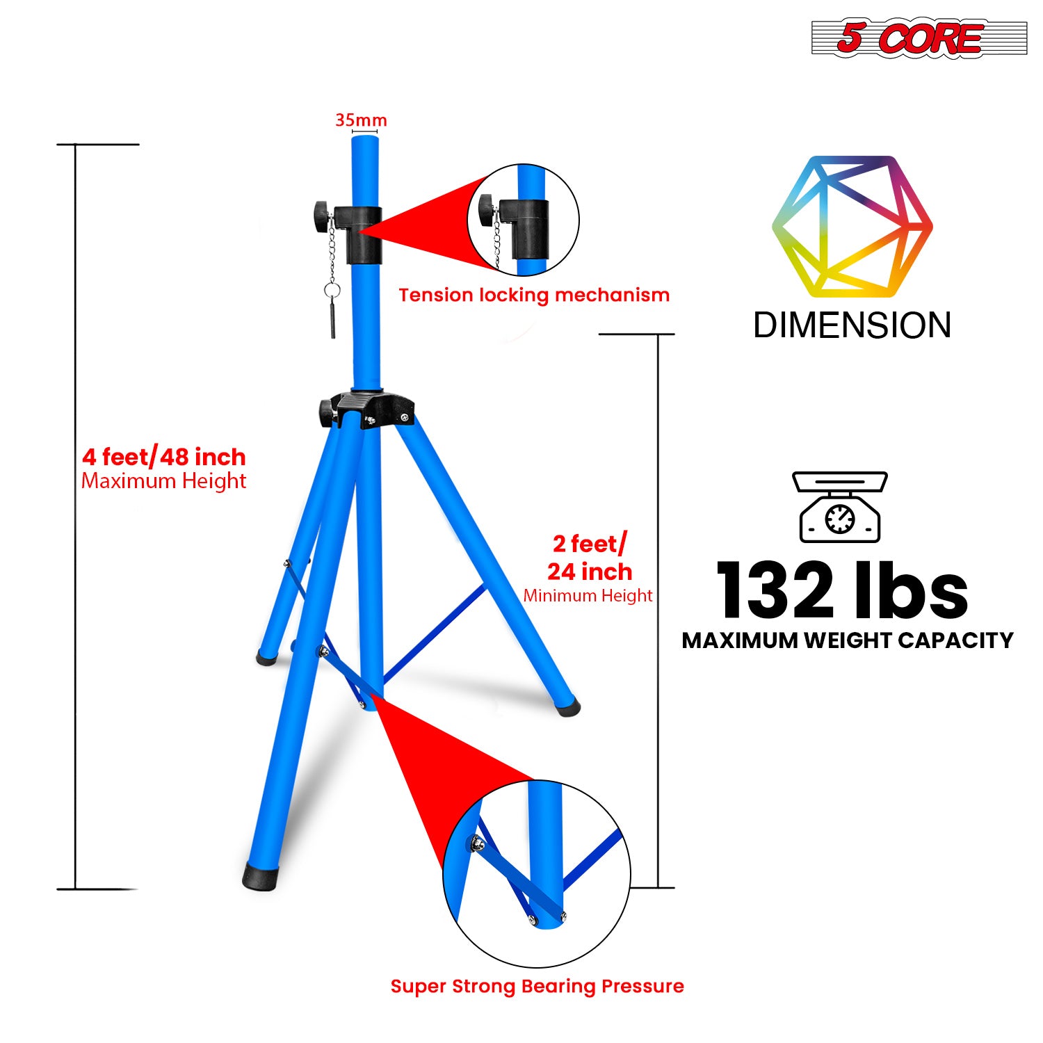 5 Core Speaker Stand Tripod Fl - Speaker Stand Tripod recensie en prijs