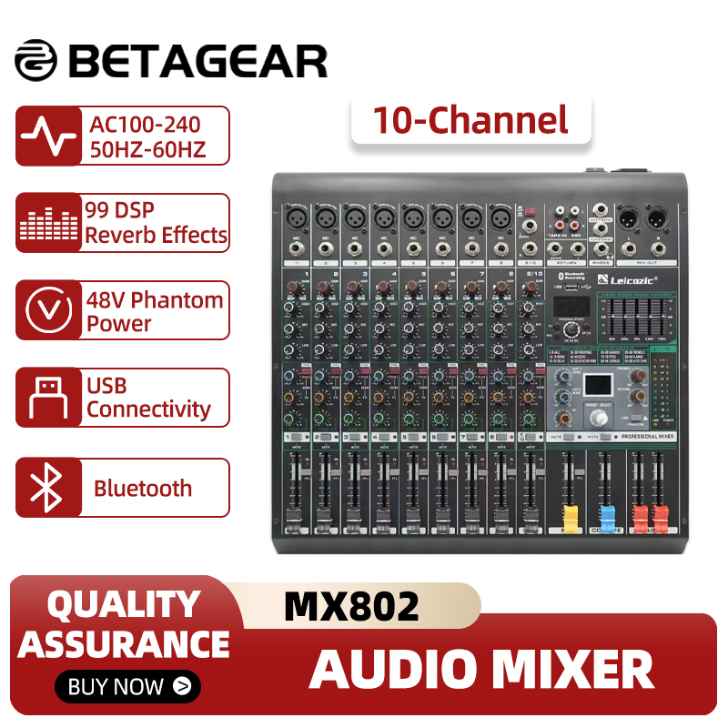 Leicozic Mixing Console MX802  - Audio And Music Mixer recensie en prijs