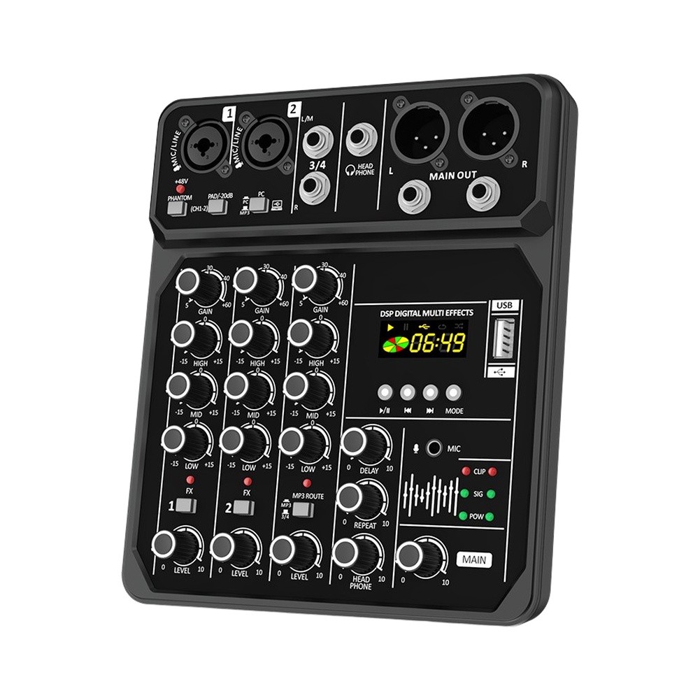 Draagbare 4-kanaals audiomixer - Audio And Music Mixer recensie en prijs
