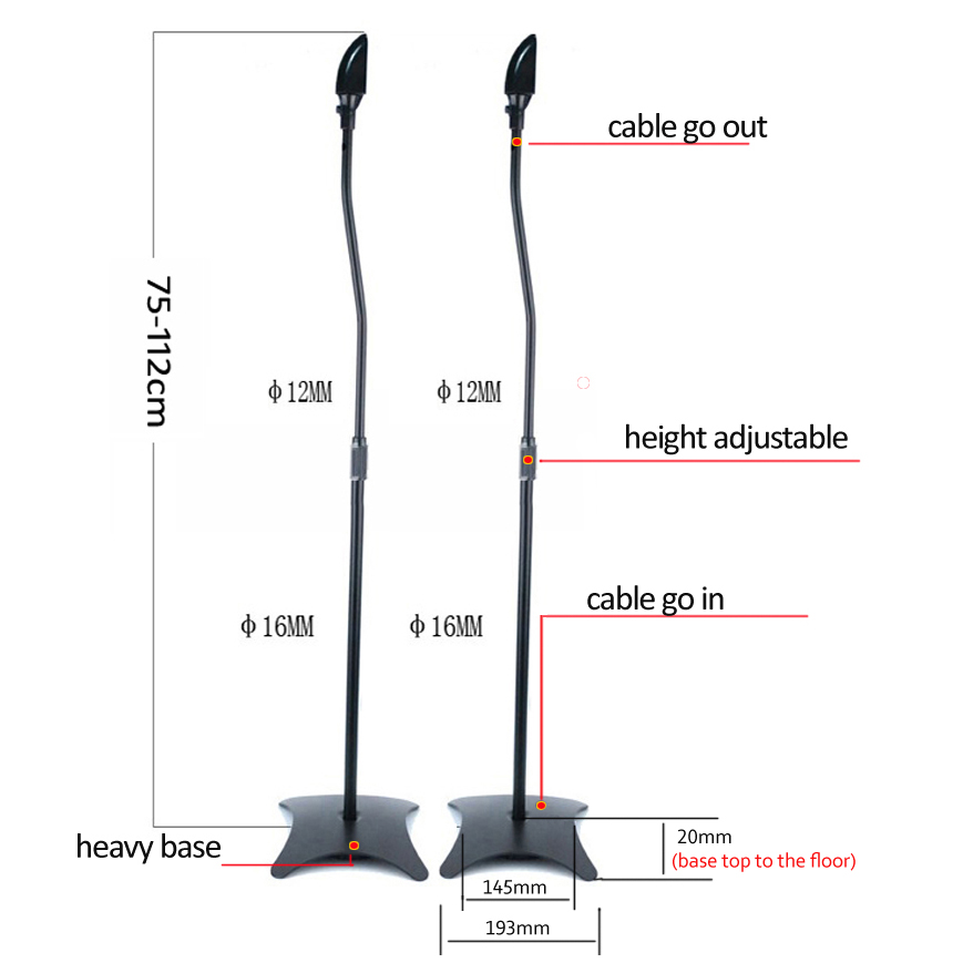 (1 set = 1 paar) SF06-II 75CM  - Speaker Stand Tripod recensie en prijs