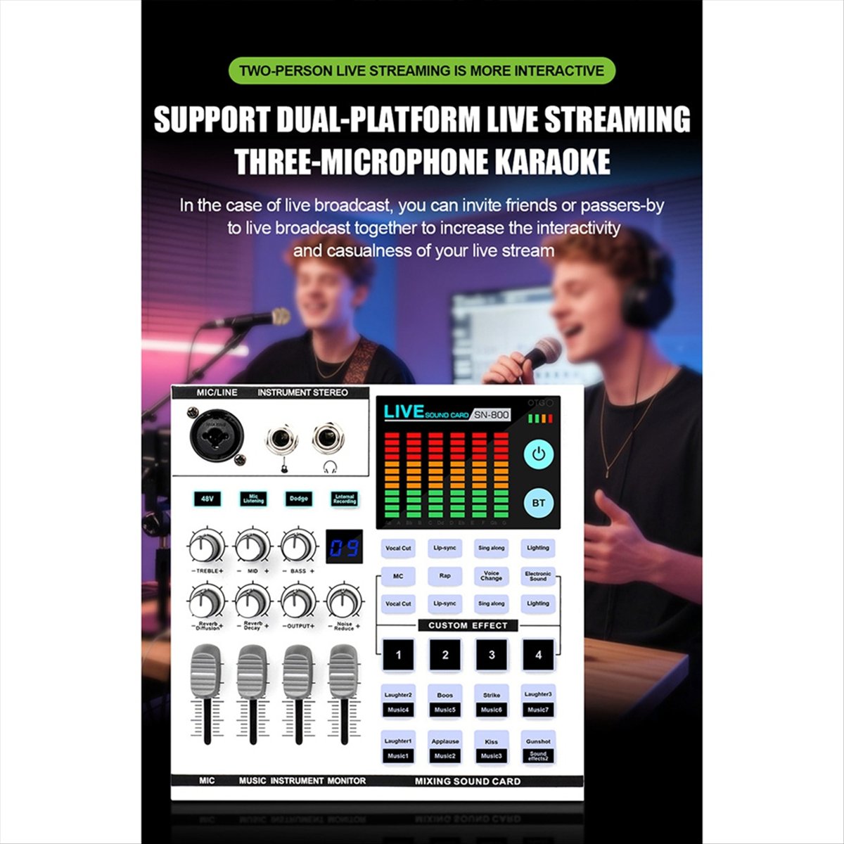 DTC5 SN800 Live Sound Card Voi - Audio And Music Mixer recensie en prijs