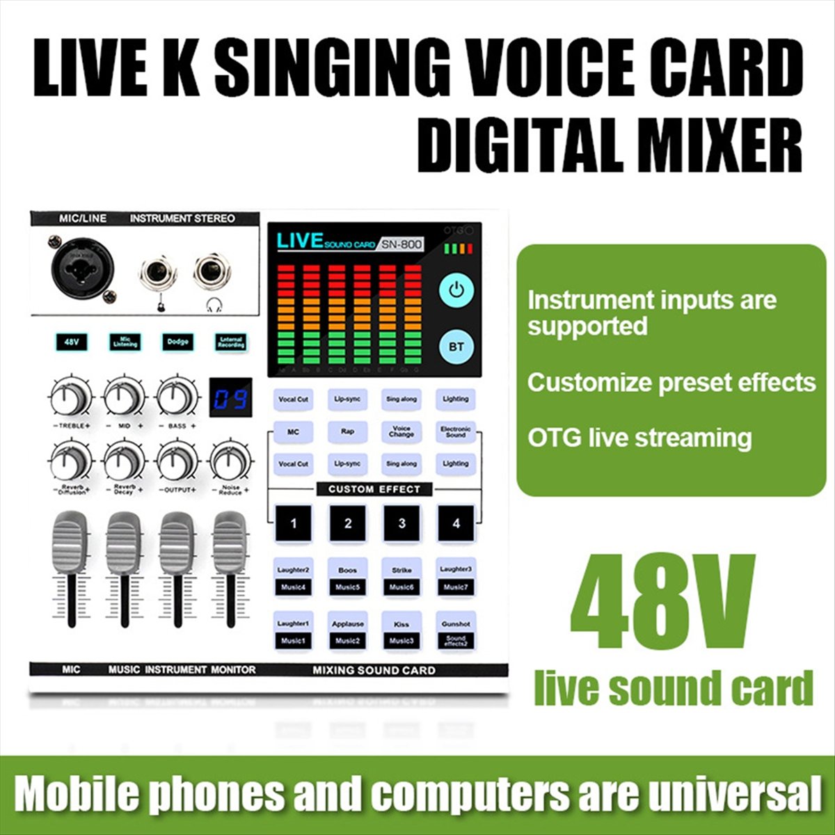 DTC5 SN800 Live Sound Card Voi - Audio And Music Mixer recensie en prijs